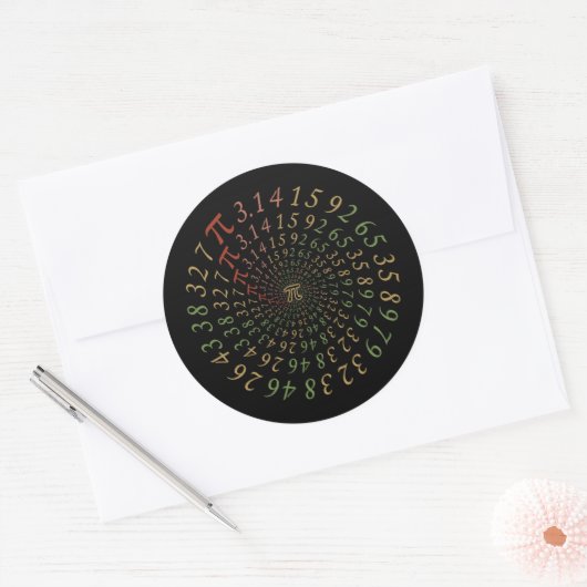Pi Galaxy Ronde Sticker (Envelop)
