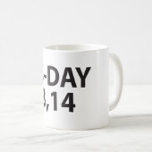 Pi-getal als pi-dag koffiemok (Voorkant rechts)