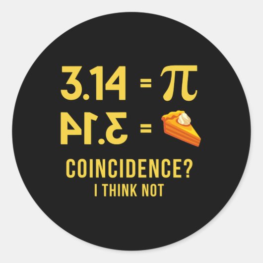 Pi Happy Pi Day Ronde Sticker (Voorkant)
