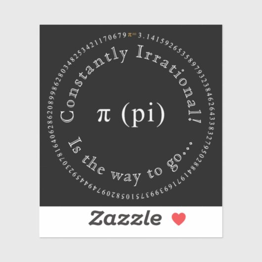 Pi, het irrationele wiskundige constante leuke vin sticker (Vel)