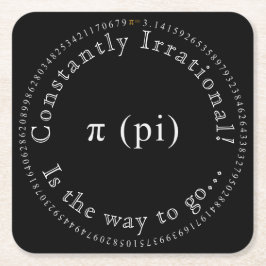 Pi, het irrationele wiskundige constante plezier kartonnen onderzetters