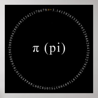 Pi, het irrationele wiskundige constante Poster