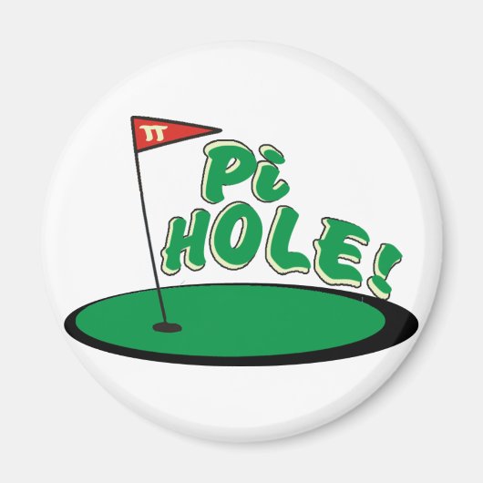 PI Hole - WISKUNDE HUMOR - GOLF Magneet (Voorkant)