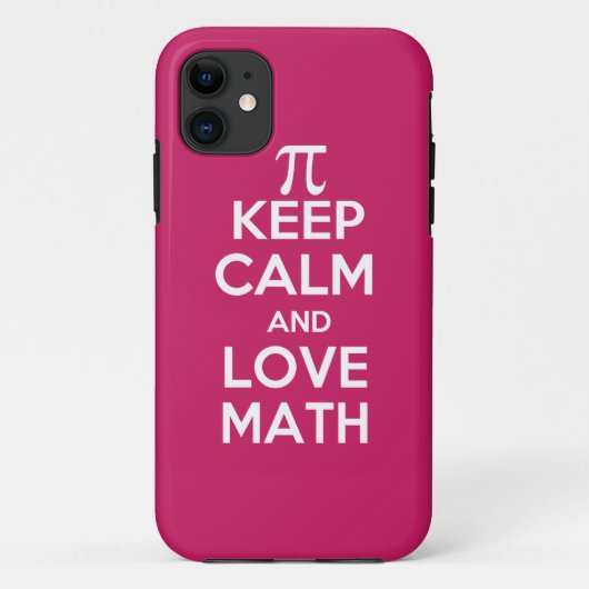 Pi houdt kalm en houdt van wiskunde Case-Mate iPhone case (Achterkant)