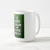 Pi houdt kalm en houdt van wiskunde koffiemok (Voorkant rechts)