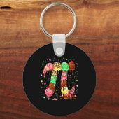 Pi Ijs Drip Wiskunde Pi Wiskunde Grappig Pi Dag Sy Sleutelhanger (Voorkant)