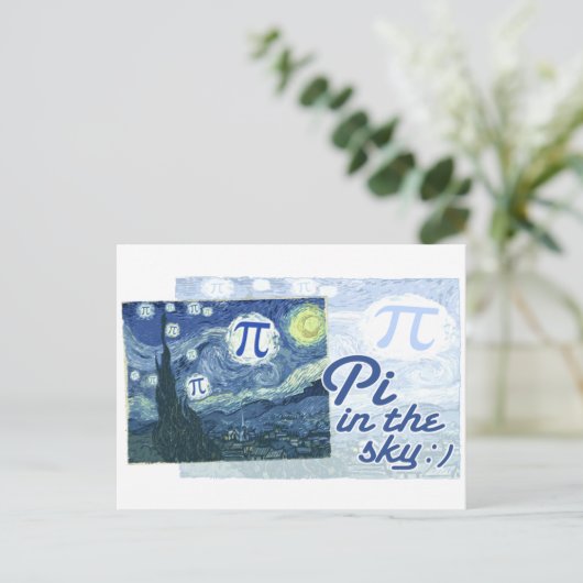 Pi in de hemel briefkaart (Staand voorkant)