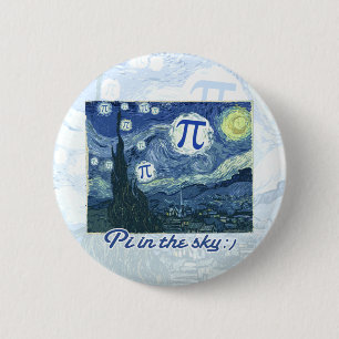 Pi in de hemel ronde button 5,7 cm