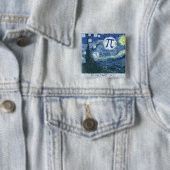 Pi in de hemel vierkante button 5,1 cm (In situ)