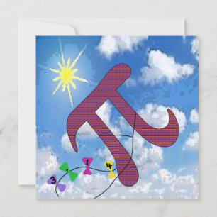 Pi in de lucht plat kaart