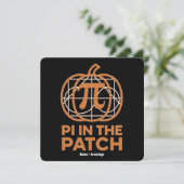 Pi in de Patch Minimaal Pumpkin Pi Wiskundig Ontwe Kaart (Staand voorkant)