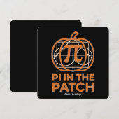 Pi in de Patch Minimaal Pumpkin Pi Wiskundig Ontwe Kaart (Voorkant / Achterkant)