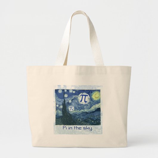 Pi in de Sky Gift Ideeën Grote Tote Bag (Voorkant)