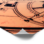 Pi in een spiraal tot 2.210 cijfers Recoleta Poster (Hoek)