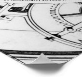 Pi in een wervelkolom tot 2.210 cijfers in grijs P Poster (Hoek)