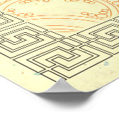 Pi in een Wiskunde van spiraalvormig ~ als kunst Poster (Hoek)