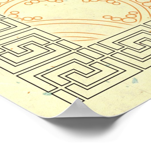 Pi in een Wiskunde van spiraalvormig ~ als kunst Poster (Hoek)