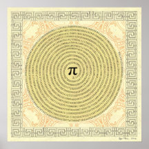Pi in een Wiskunde van spiraalvormig ~ als kunst