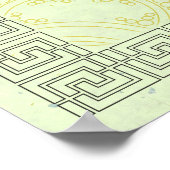 Pi in een Wiskunde van spiraalvormig ~ als kunst Poster (Hoek)