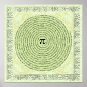 Pi in een Wiskunde van spiraalvormig ~ als kunst Poster (Voorkant)
