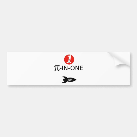 PI-IN-ONE-olie Bumpersticker (Voorkant)