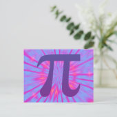 Pi in Paars Briefkaart (Staand voorkant)