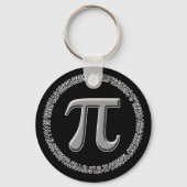 Pi in Silver Sleutelhanger (Voorkant)