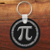 Pi in Silver Sleutelhanger (Voorkant)