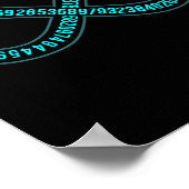 Pi Infinity Pi Day Lover Wiskunde Docent Wiskunde Poster (Hoek)