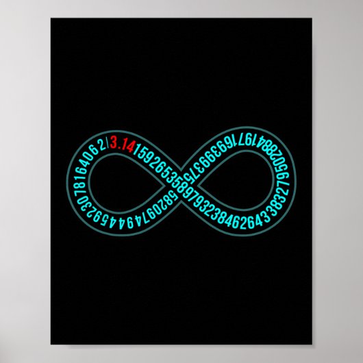 Pi Infinity Pi Day Lover Wiskunde Docent Wiskunde Poster (Voorkant)
