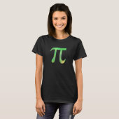 PI IRRATIONAL NUMBER ABSTRACT GROEN ONTWERP T-SHIRT (Voorkant volledig)
