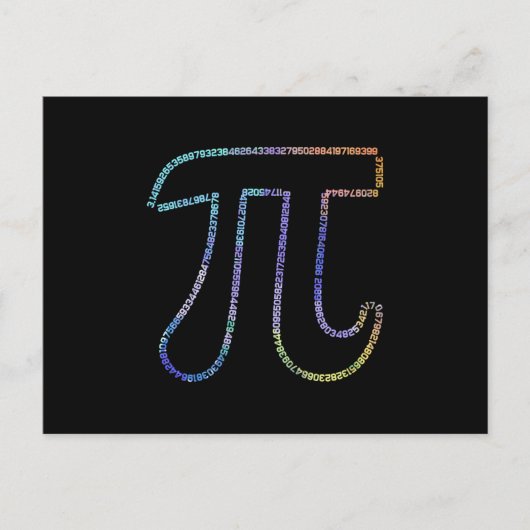 Pi Irrational Number Math Physics 3.14 Briefkaart (Voorkant)