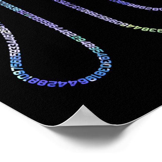 Pi Irrationeel Aantal Wiskunde Physics 3.14 Poster (Hoek)