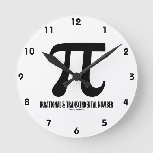 Pi irrationeel en transcendentaal nummer (Wiskunde Ronde Klok (Voorkant)