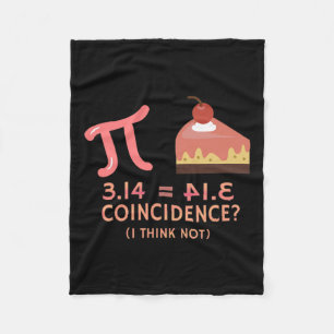 Pi is gelijk aan Pie voor Pi Dag 3.14 Wiskunde Fleece Deken