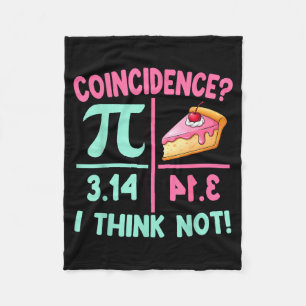 Pi is gelijk aan taart voor gelukkige Pi-dag wisku Fleece Deken