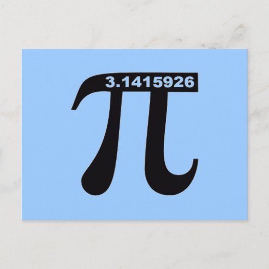 Pi-kaart Briefkaart (Voorkant)