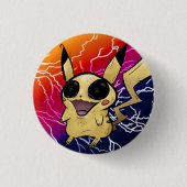 Pi Kachu Ronde Button 3,2 Cm (Voorkant)