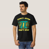 Pi kan niet stoppen zal niet stoppen Pi dag 3.14 g T-shirt (Voorkant volledig)