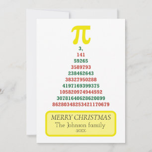 Pi-kerstboom Feestdagenkaart