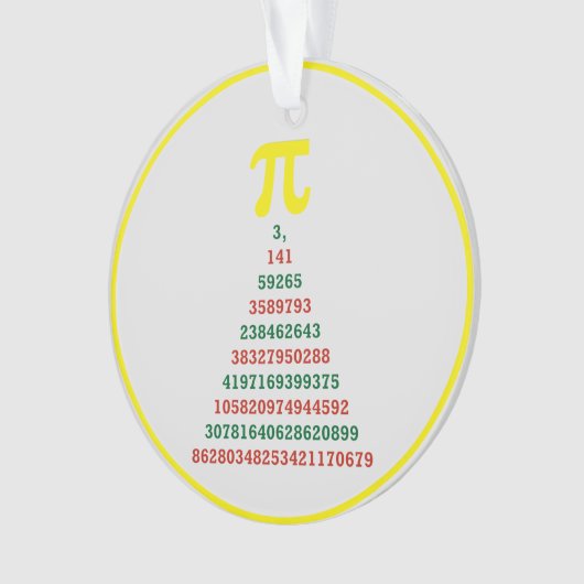Pi-kerstboom Ornament (voorkant)