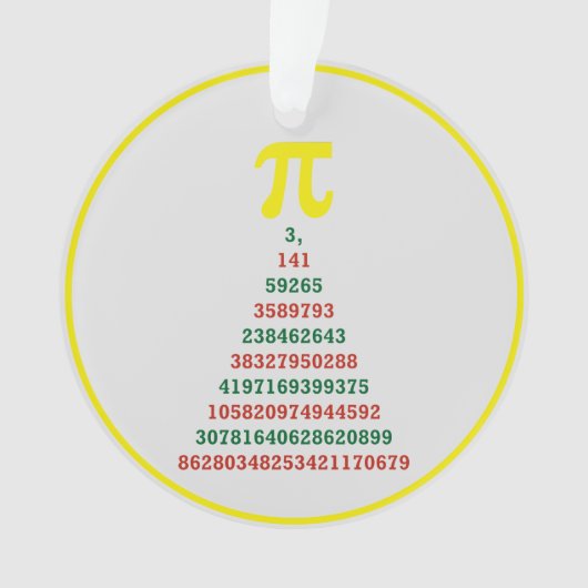 Pi-kerstboom Ornament (voorkant)