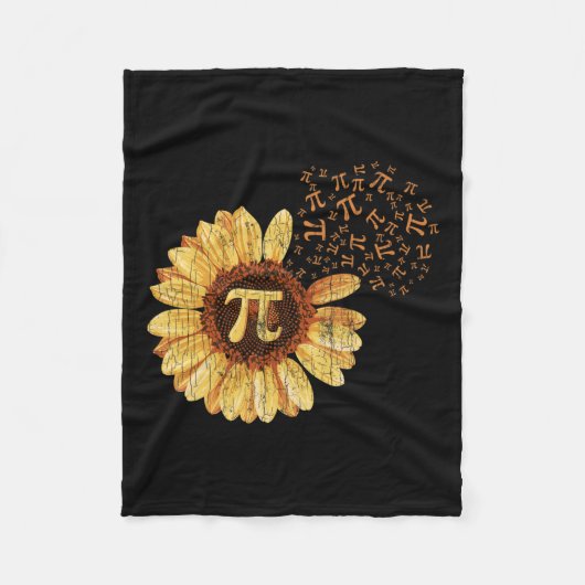 Pi Kleding Pi Dag Zonnebloem Kleding Wiskunde Grap Fleece Deken (Voorkant)