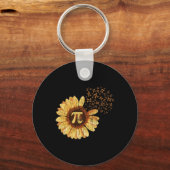 Pi Kleding Pi Dag Zonnebloem Kleding Wiskunde Grap Sleutelhanger (Voorkant)