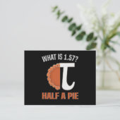 Pi-Label PI wat is 1. 57? Halfwaardecirkelnummer Briefkaart (Staand voorkant)
