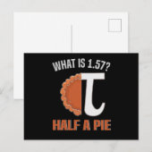 Pi-Label PI wat is 1. 57? Halfwaardecirkelnummer Briefkaart (Voorkant / Achterkant)
