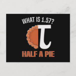 Pi-Label PI wat is 1. 57? Halfwaardecirkelnummer Briefkaart