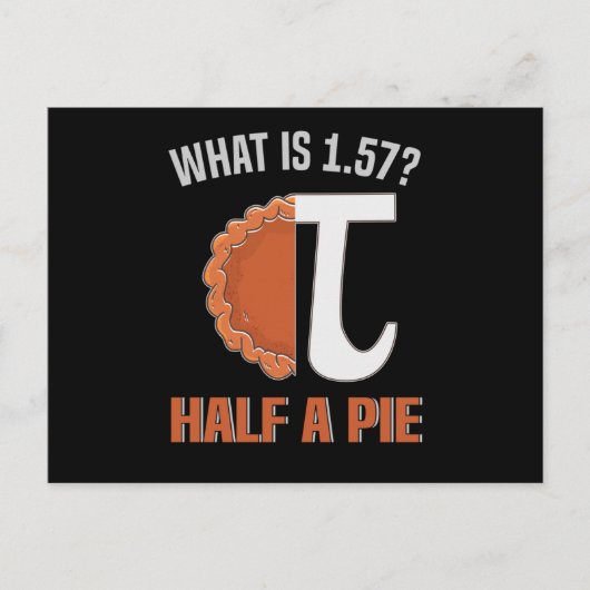 Pi-Label PI wat is 1. 57? Halfwaardecirkelnummer Briefkaart (Voorkant)