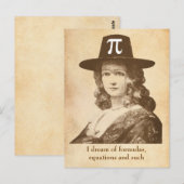 Pi Lady Dreams Briefkaart (Voorkant / Achterkant)