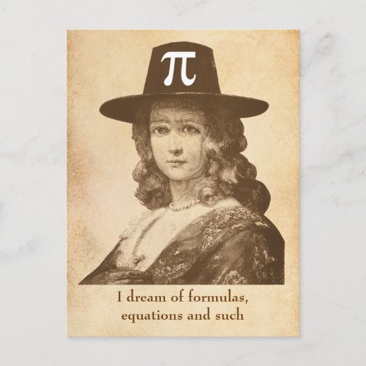 Pi Lady Dreams Briefkaart (Voorkant)